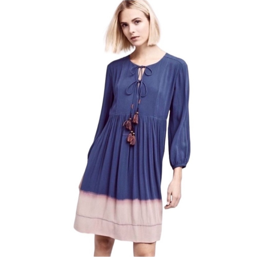 Holding Horses Anthropologie Dip Dye Dress Size Small